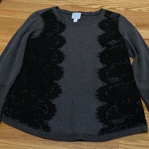 Sunday Charcoal Knit Top